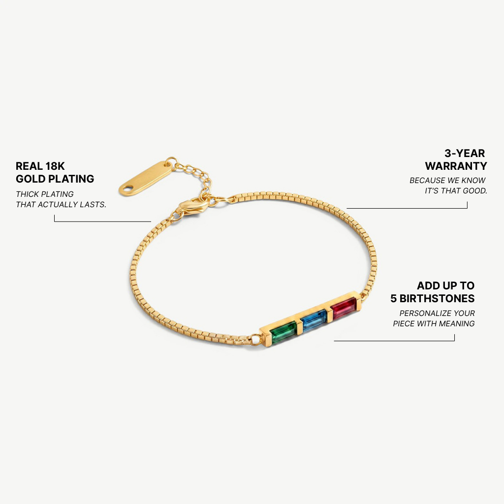 Birthstone Bar Bracelet