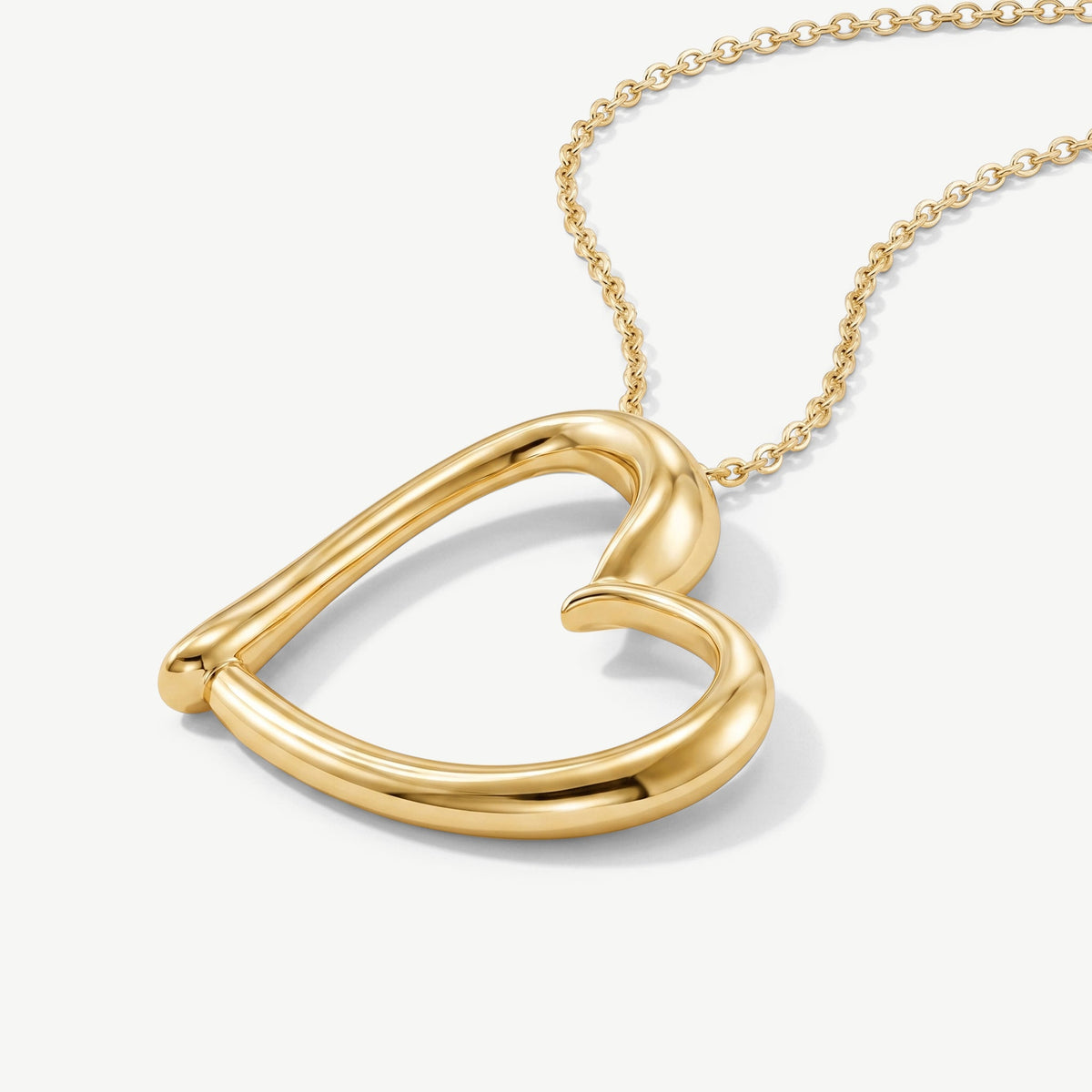 Heart Necklace with Engraved Beads