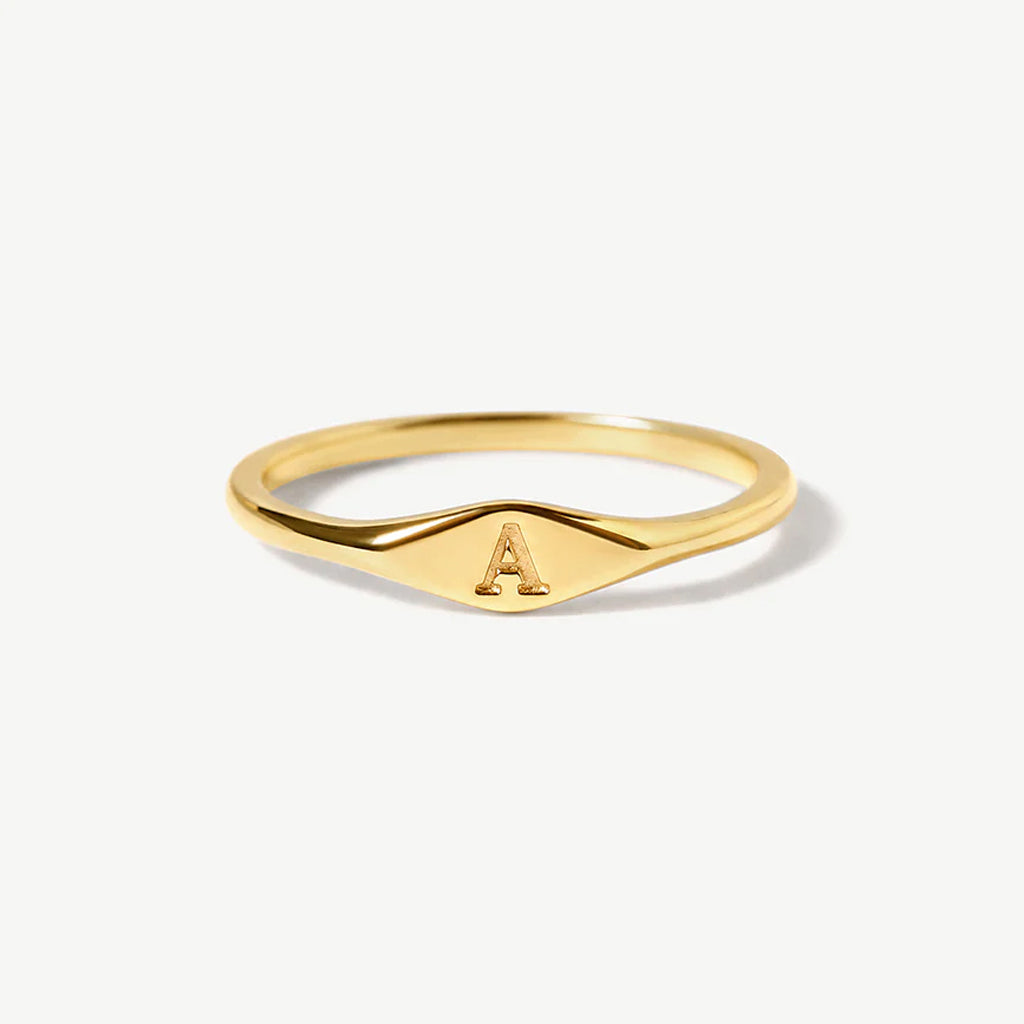 Dainty Initial Ring