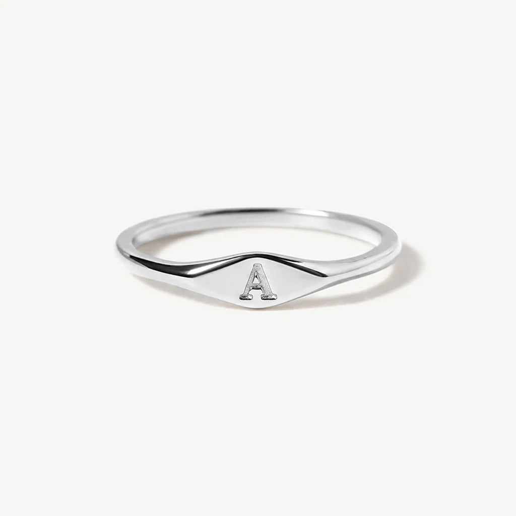 Dainty Initial Ring