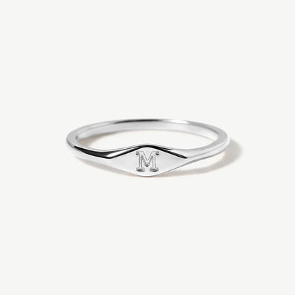 Dainty Initial Ring