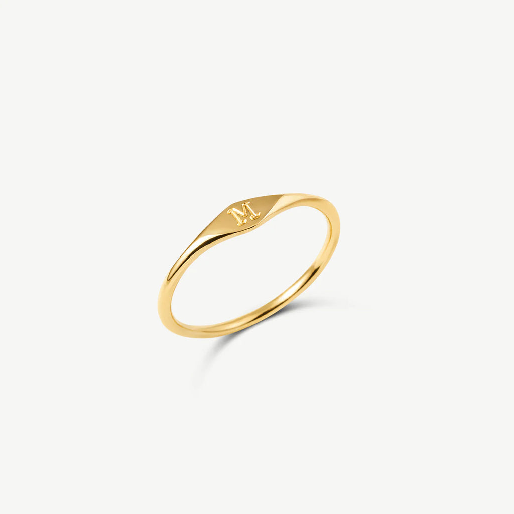 Dainty Initial Ring