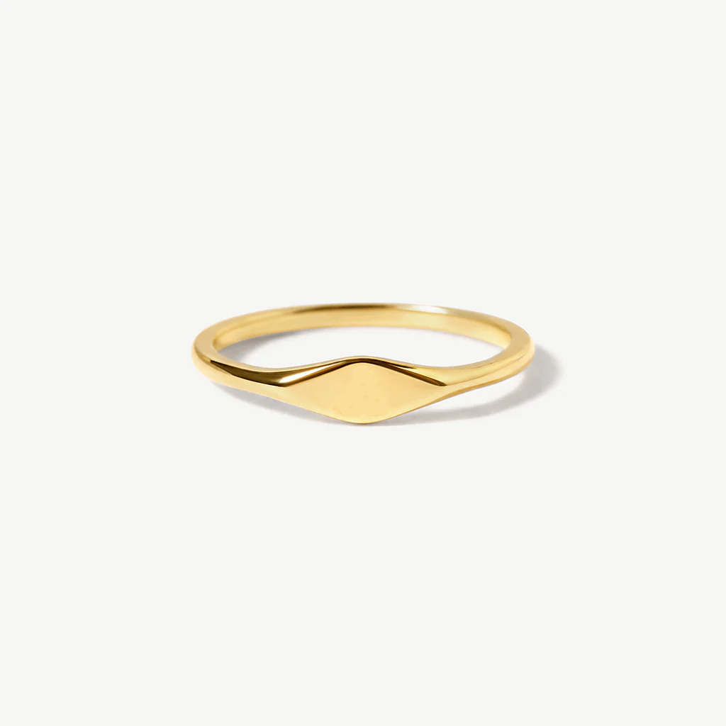 Dainty Initial Ring