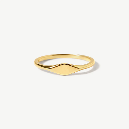 Dainty Initial Ring