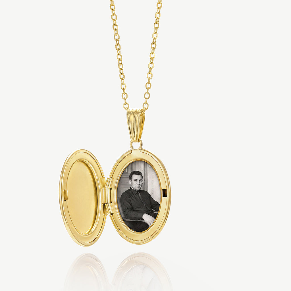 Floral Photo Locket Necklace